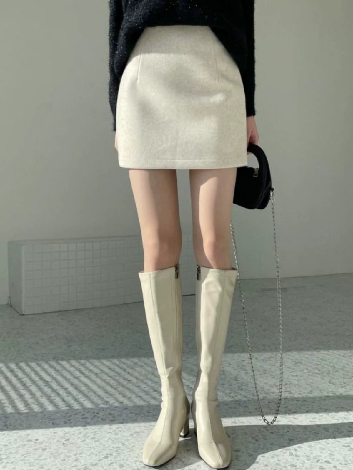 ウールライクタイトミニスカート