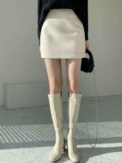 ウールライクタイトミニスカート